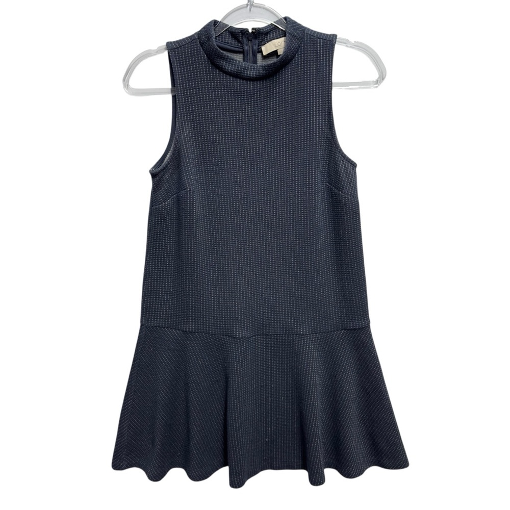 Cotton Jacquard Knit Drop Waist Flare Mini Dress